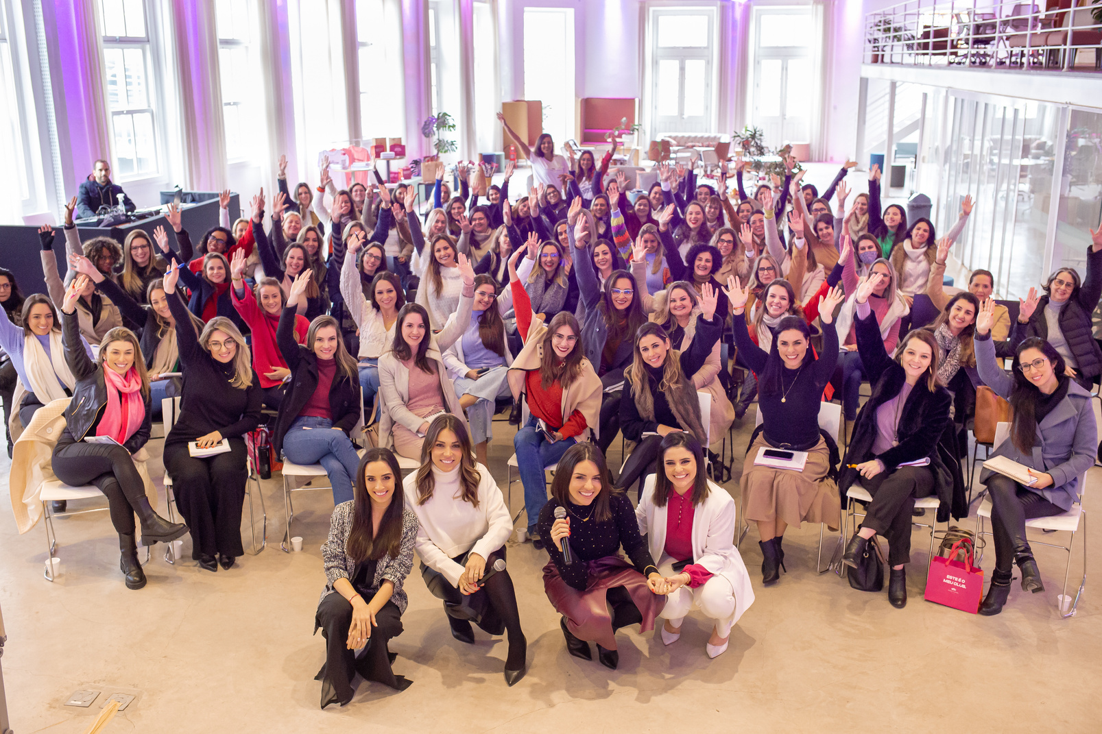 Protagonistas reunidas no evento presencial